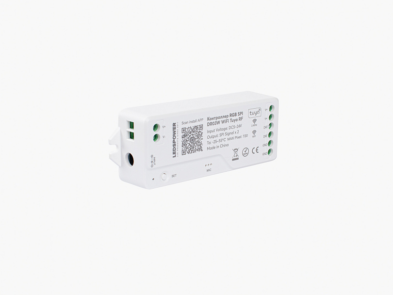 Изображение галлереи товара - Контроллер RGB SPI DR03W WiFi Tuya RF / 2