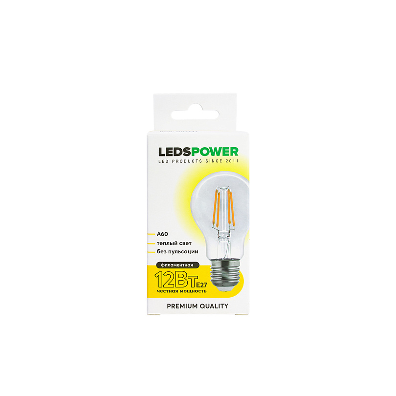 Изображение галлереи товара - Светодиодная лампа Filament A60 E27 12Вт / 4