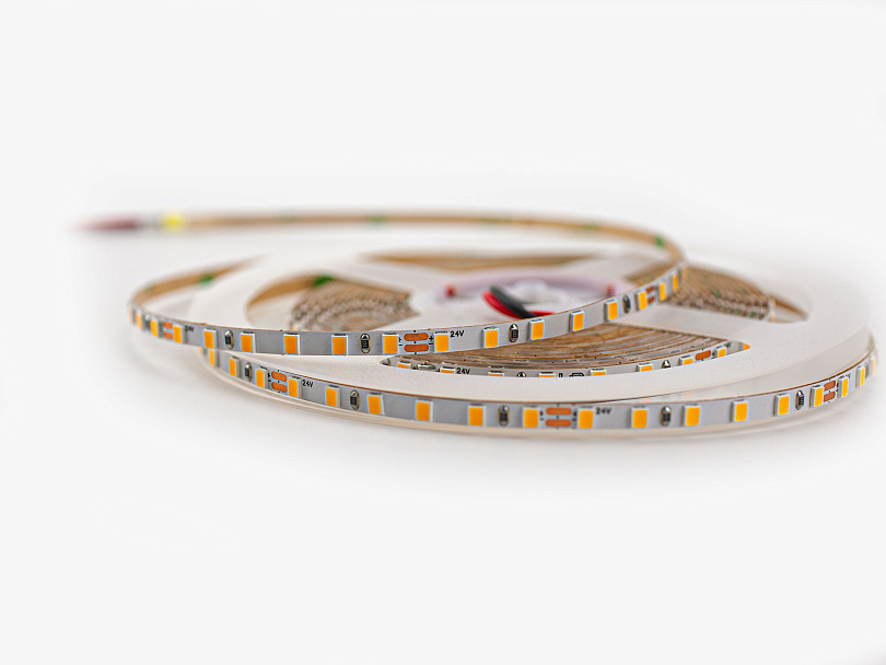Изображение галлереи товара - Светодиодная лента узкая LEDS POWER 2835 120/м (8Вт/м) 24В теплая 4мм / 1