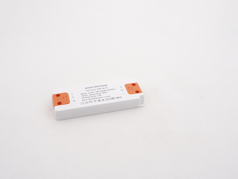 Изображение галлереи товара - Блок питания 36Вт 12В IP20 Plastic slim / 2