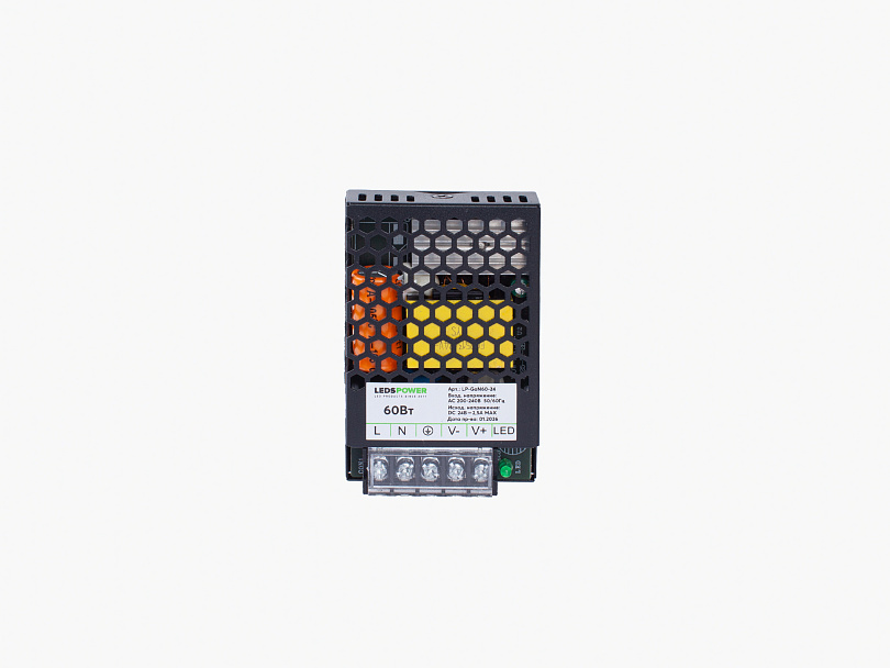 Изображение галлереи товара - Блок питания LEDS POWER 60Вт 24В GaN / 2