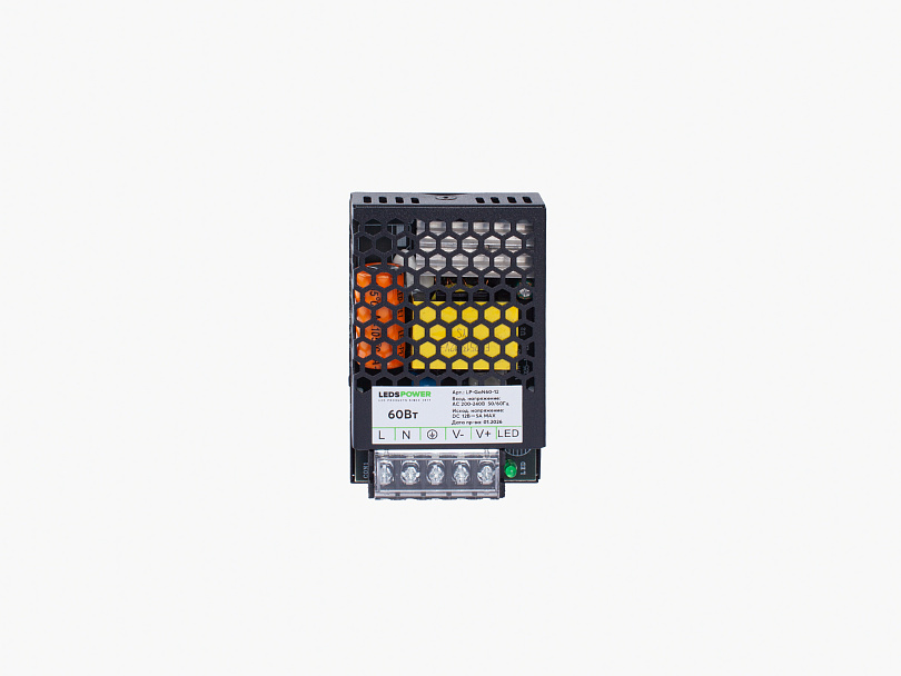 Изображение галлереи товара - Блок питания LEDS POWER 60Вт 12В GaN / 2